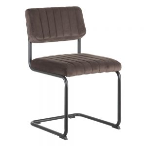 Silla Focus terciopelo gris oscuro 84.50