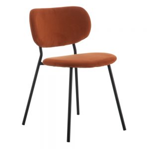 Silla terciopelo terracota