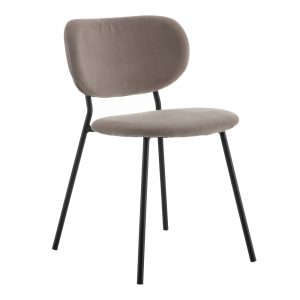 Silla terciopelo gris