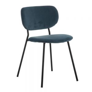 Silla terciopelo azul