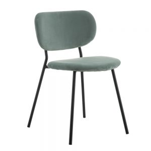 Silla terciopelo verde menta