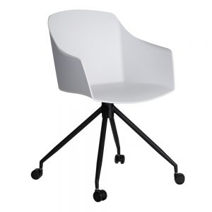 Silla con ruedas blanco 54 x 56 x 81 cm