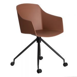 Silla con ruedas marrón 54 x 56 x 81 cm