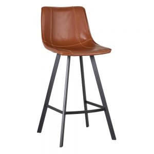 Taburete símil piel camel 95 cm