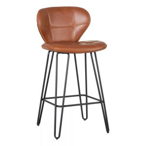 Taburete camel símil piel 95 cm