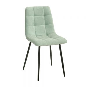 Silla tapizada azul claro 44x42x89 cm