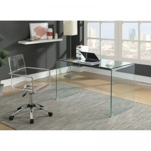 Mesa escritorio cristal DT-07