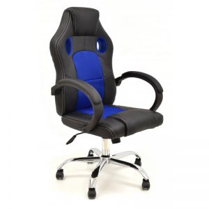 Silla gamer Mugello negro-azul