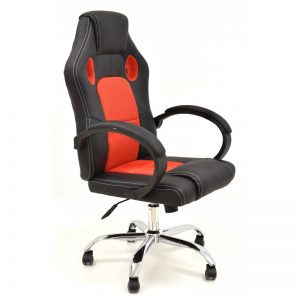 Silla gamer Mugello negro-rojo