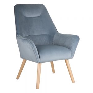 Sillón terciopelo azul claro
