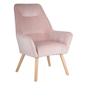 Sillón terciopelo rosa