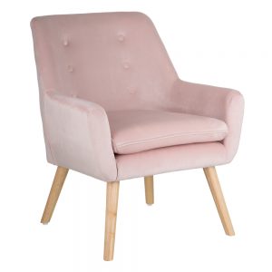 Sillón 81 terciopelo rosa